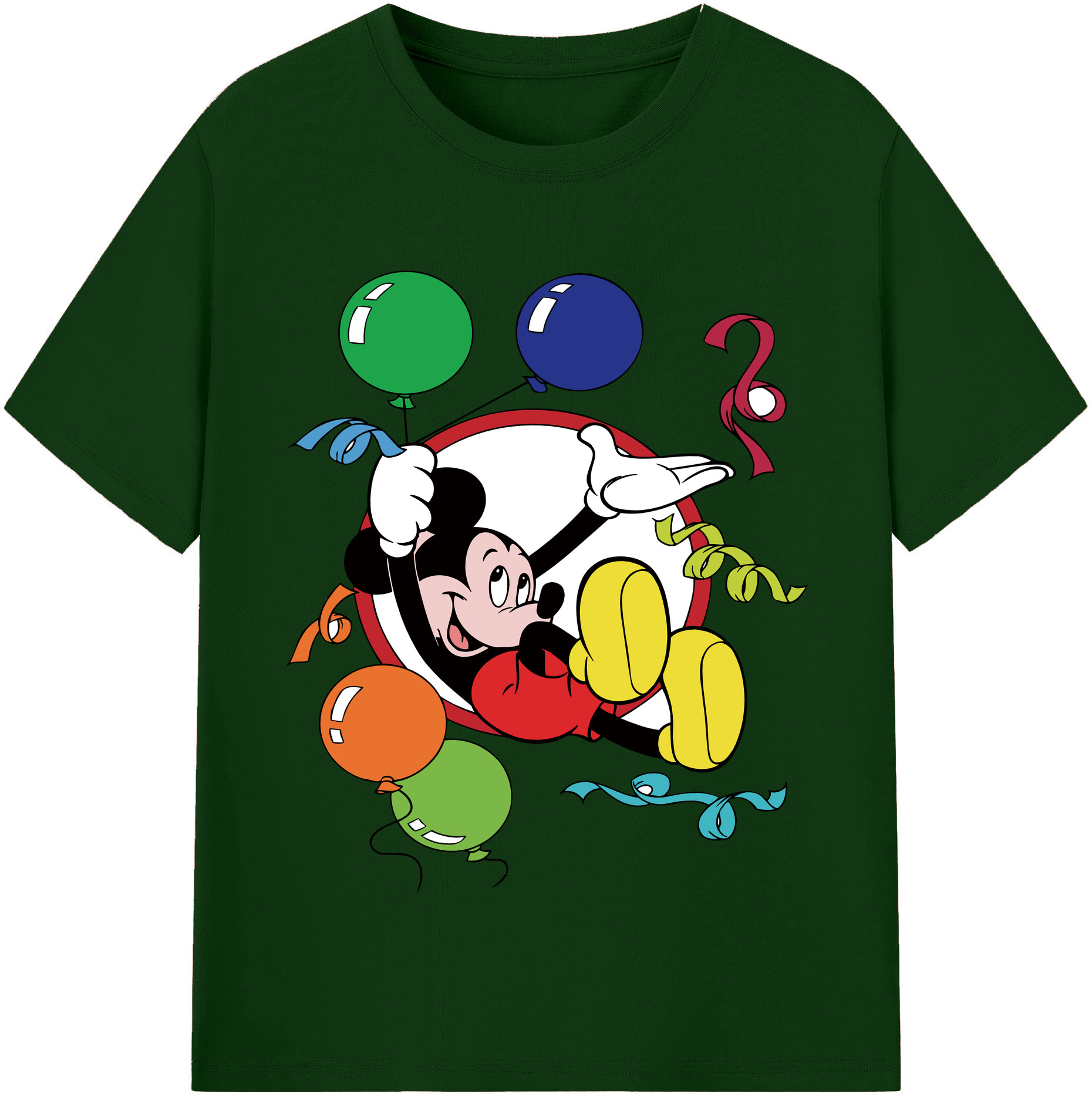 （画像用） ミッキーマウス Mickey Mouse 綿100％半袖Tシャツ（フロントプリント）
